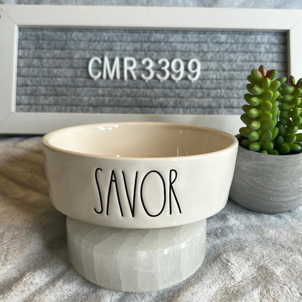 NWT Rae Dunn Pet Bowl “SAVOR”